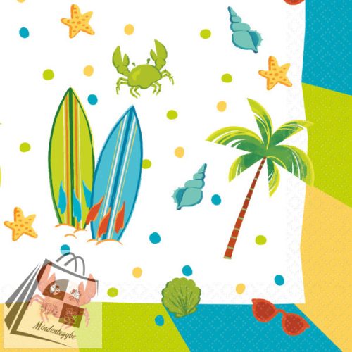 Nyár Surf Party szalvéta 16 db-os 33x33 cm