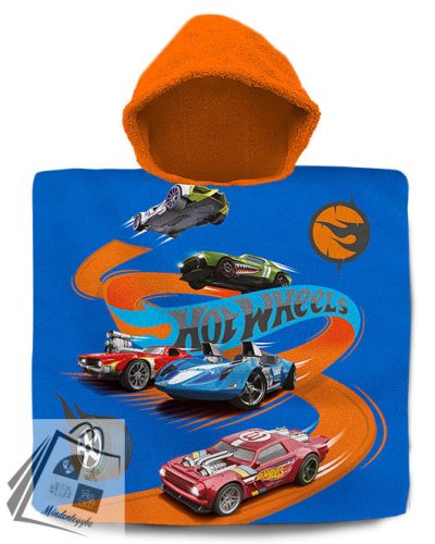 Hot Wheels Highway strand törölköző poncsó 60x120 cm