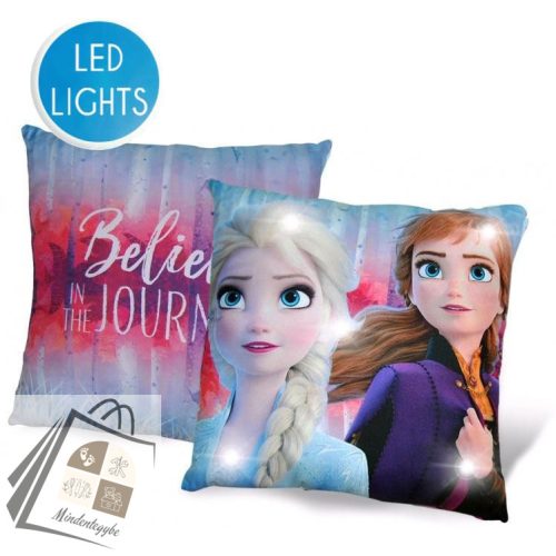 Disney Jégvarázs LED világító párna, díszpárna 40x40 cm