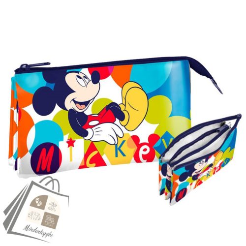 Disney Mickey gyerek neszeszer, tolltartó 3 rekeszes