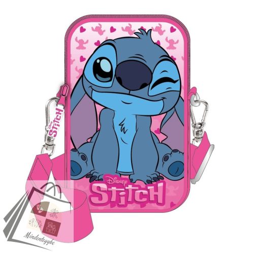 Disney Lilo és Stitch, A csillagkutya Pink Deluxe telefontartó táska 18 cm