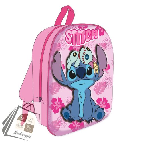 Disney Lilo és Stitch, A csillagkutya Pink Mischief 3D hátizsák, táska 30 cm