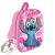 Disney Lilo és Stitch, A csillagkutya Pink Mischief 3D hátizsák, táska 30 cm