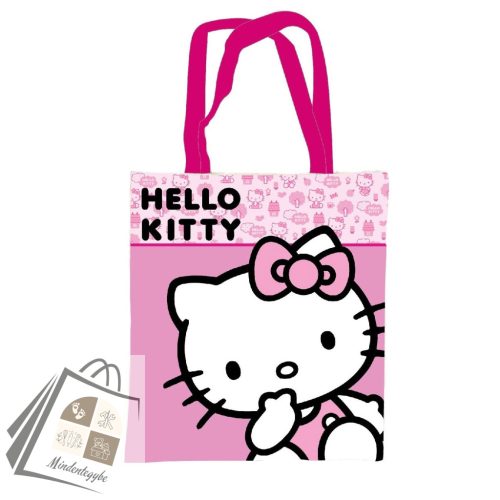 Hello Kitty Pink vászontáska, bevásárlótáska 44 cm
