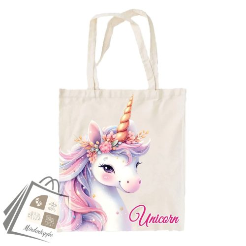 Unikornis Mystic vászontáska, bevásárlótáska 44 cm