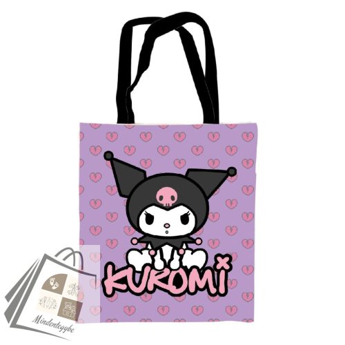 Hello Kitty Kuromi vászontáska, bevásárlótáska 44 cm