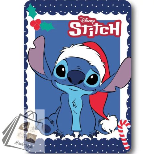Disney Lilo és Stitch, A csillagkutya Holiday Karácsony polár takaró 100x140cm