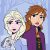 Disney Jégvarázs Sisters Mágikus Kéztörlő arctörlő, törölköző 30x30cm