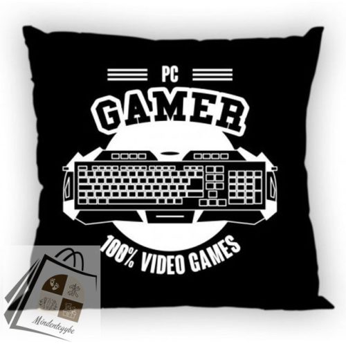Gamer Black párnahuzat 40x40 cm