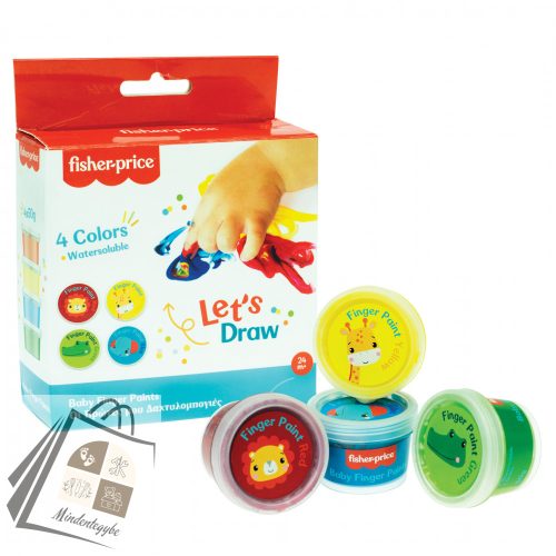 Fisher-Price Let's Draw baba ujjfesték 4 db-os