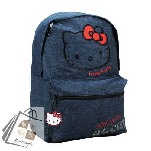 Hello Kitty Denim iskolatáska, táska 39 cm