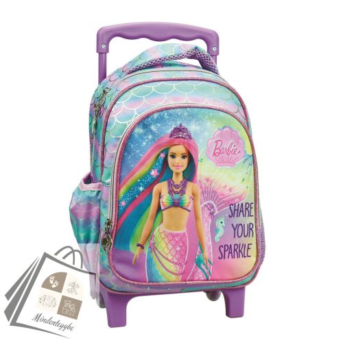 Barbie Sparkle gurulós ovis hátizsák, táska 30 cm