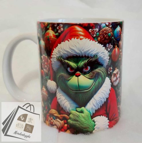 Grinch 3D hatású bögre