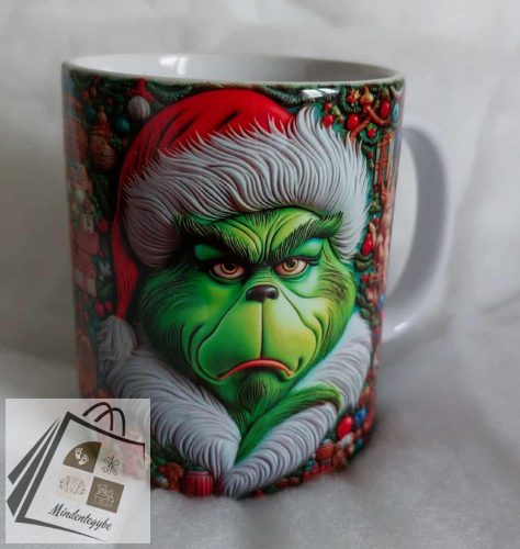 Grinch 3D hatású bögre2
