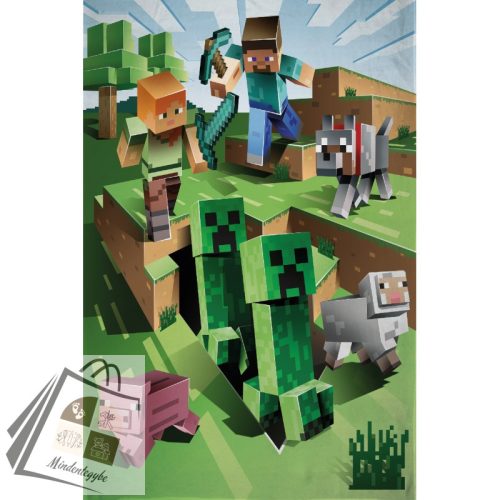 Minecraft Cave Attack polár takaró 100x150cm