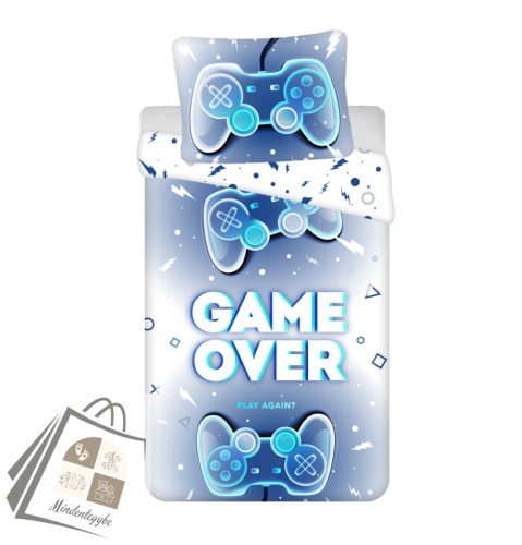 Gamer Game Over ágyneműhuzat  140×200cm, 70×90 cm