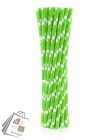 Zöld Green Polka Dots papír szívószál 24 db-os