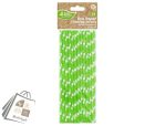 Zöld Green Polka Dots papír szívószál 24 db-os