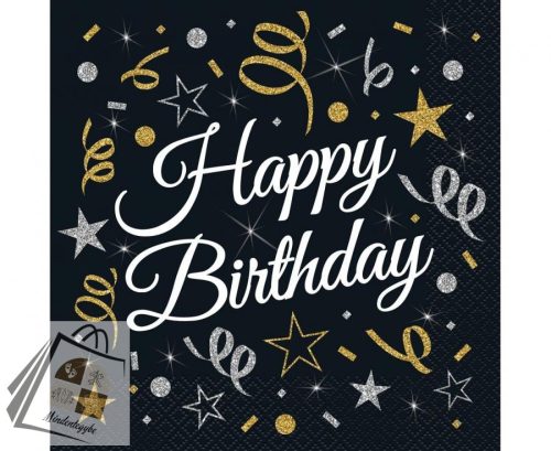 Happy Birthday B&C szalvéta 20 db-os 33x33 cm