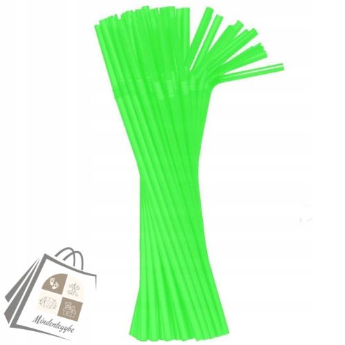 Színes Green műanyag szívószál 50 db-os