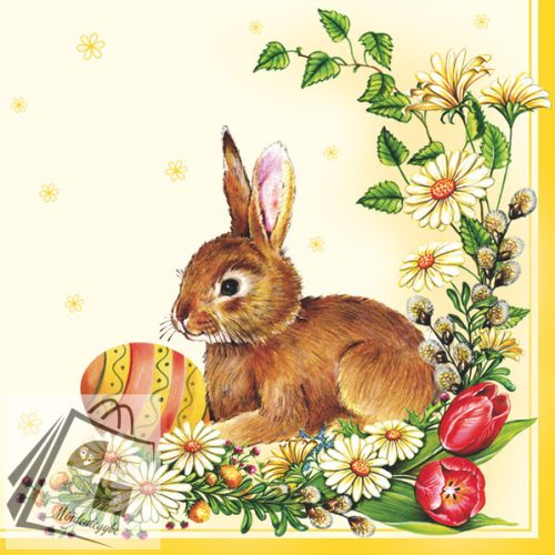 Húsvét Egg & Hare szalvéta 20 db-os 33x33 cm