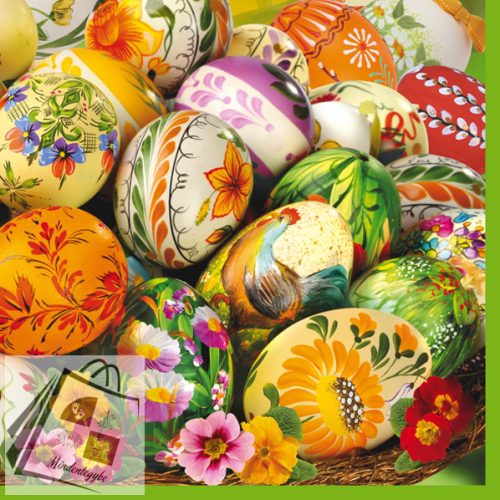 Húsvét Painted Eggs szalvéta 20 db-os 33x33 cm