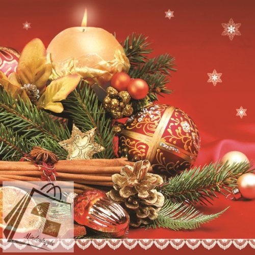 Karácsony Spices szalvéta 20 db-os 33x33 cm