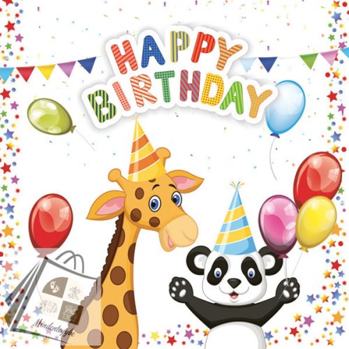Happy Birthday Star szalvéta 20 db-os 33x33 cm