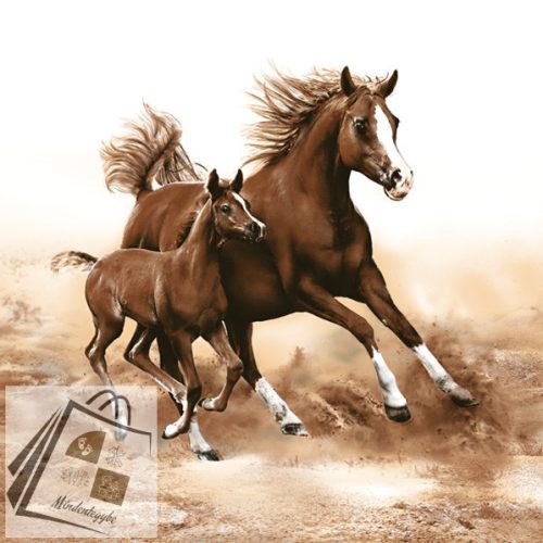 Lovas Mare with Foal szalvéta 20 db-os 33x33 cm