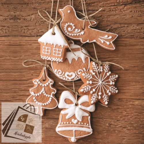 Karácsony Gingerbread Cookies szalvéta 20 db-os 33x33 cm