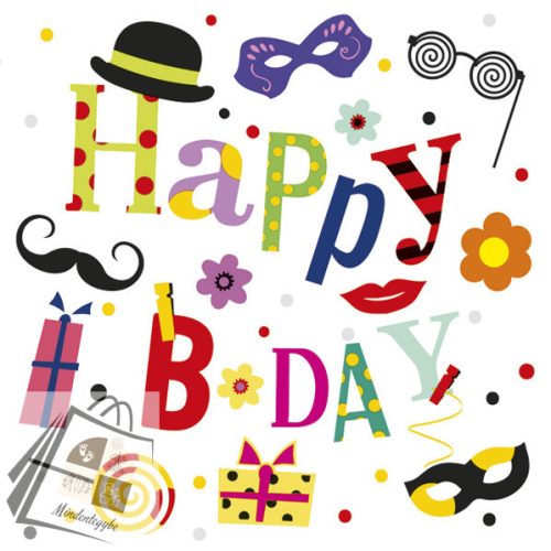 Happy Birthday Funny szalvéta 20 db-os 33x33 cm