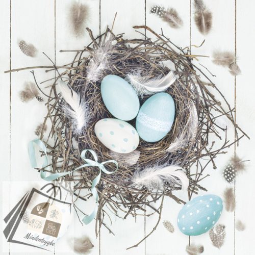 Húsvét Pastel Blue Natural Nest szalvéta 20 db-os 33x33 cm