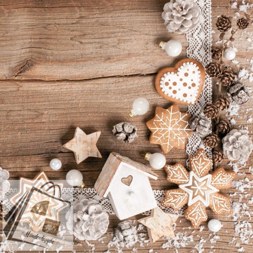 Karácsony Winter Decorations szalvéta 20 db-os 33x33 cm
