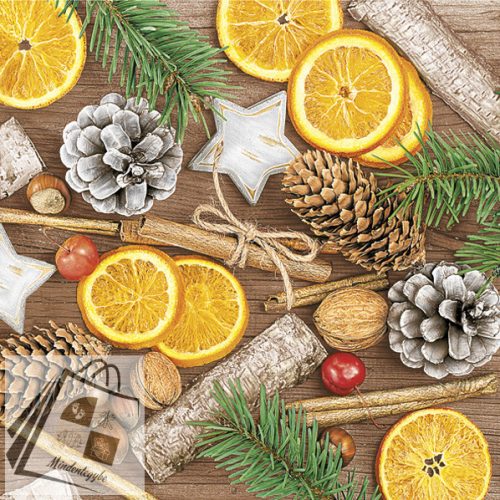 Karácsony Winter Decorations Cinnamon szalvéta 20 db-os 33x33 cm