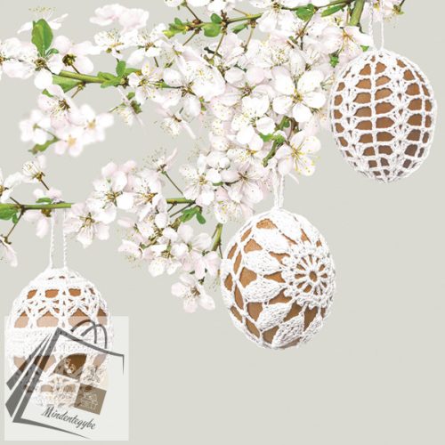 Húsvét Embroidered Eggs szalvéta 20 db-os 33x33 cm