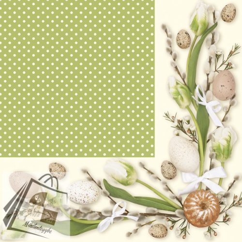 Húsvét Green Frame szalvéta 20 db-os 33x33 cm