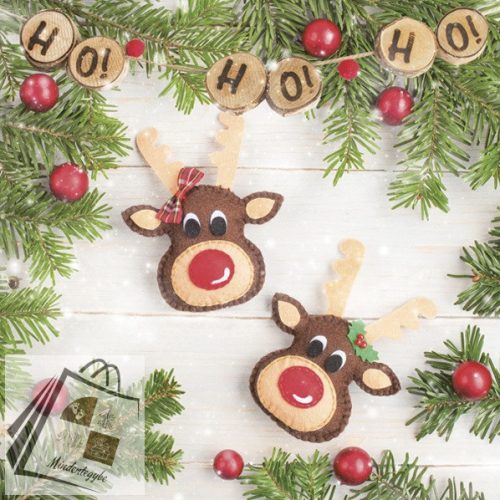 Karácsony Felt Reindeers szalvéta 20 db-os 33x33 cm