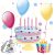 Happy Birthday Cake with Balloons szalvéta 20 db-os 33x33 cm