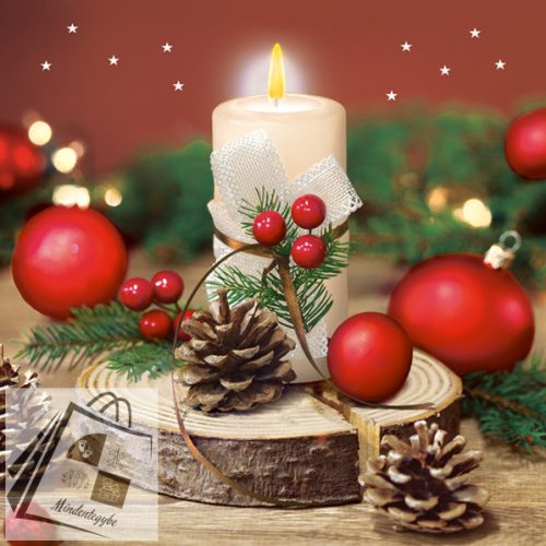 Karácsony Bright Candle szalvéta 20 db-os 33x33 cm