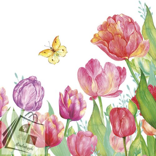 Tulipán Watercolour szalvéta 20 db-os 33x33 cm