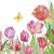 Tulipán Watercolour szalvéta 20 db-os 33x33 cm
