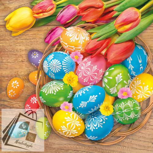 Húsvét Colourful Eggs szalvéta 20 db-os 33x33 cm