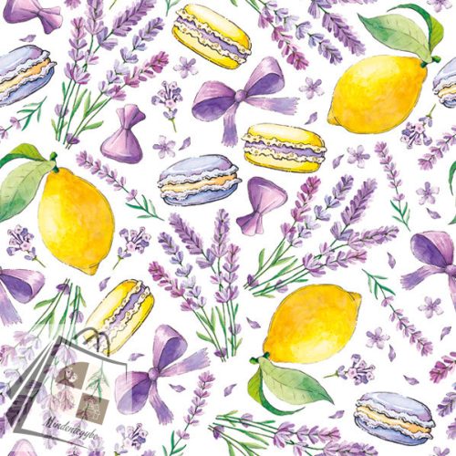 Macaron Limes and Lavender szalvéta 20 db-os 33x33 cm