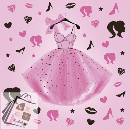 Lányos Party Dress szalvéta 20 db-os 33x33 cm