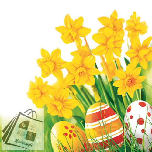 Húsvét Bunch of Daffodils szalvéta 20 db-os 25x25 cm