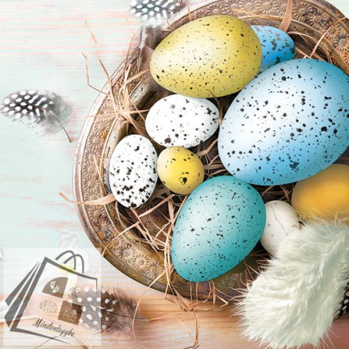 Húsvét Eggs with Feathers szalvéta 20 db-os 25x25 cm