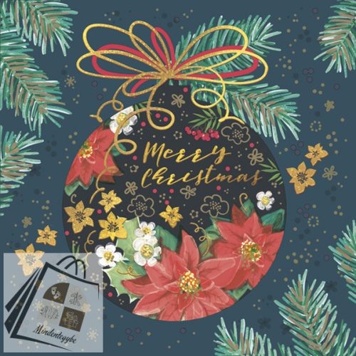 Karácsony Graphic Bauble szalvéta 20 db-os 33x33 cm