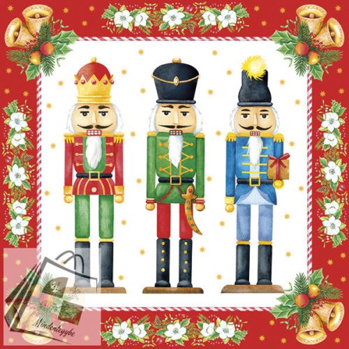 Karácsony Watercolour Nutcrackers szalvéta 20 db-os 33x33 cm
