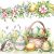 Húsvét Scene with Basket Eggs szalvéta 20 db-os 33x33 cm