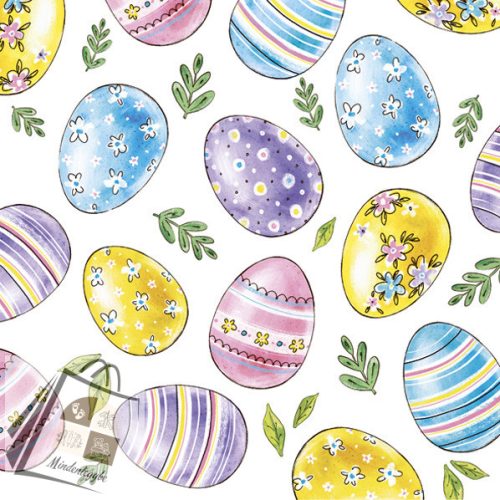 Húsvét Watercolour Eggs szalvéta 20 db-os 25x25 cm